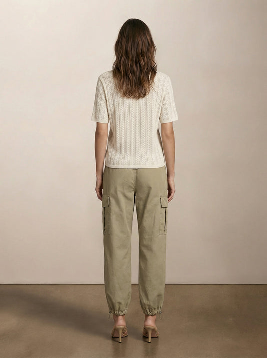 Elastic waist cargo pants