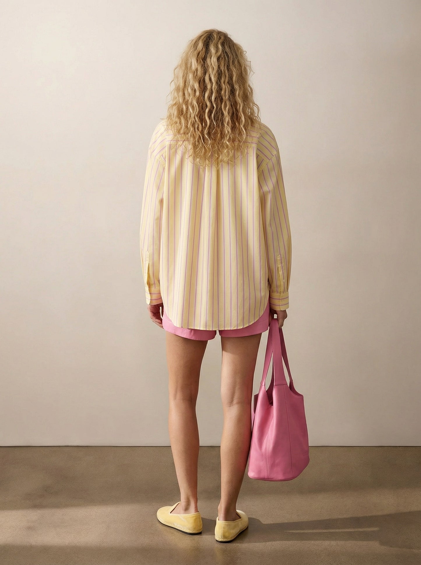 Striped button-down shirt