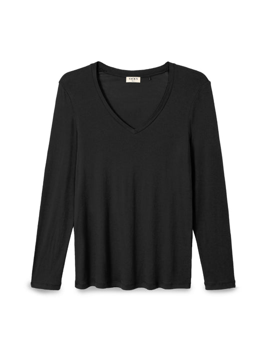 Long sleeve V-neck T-shirt