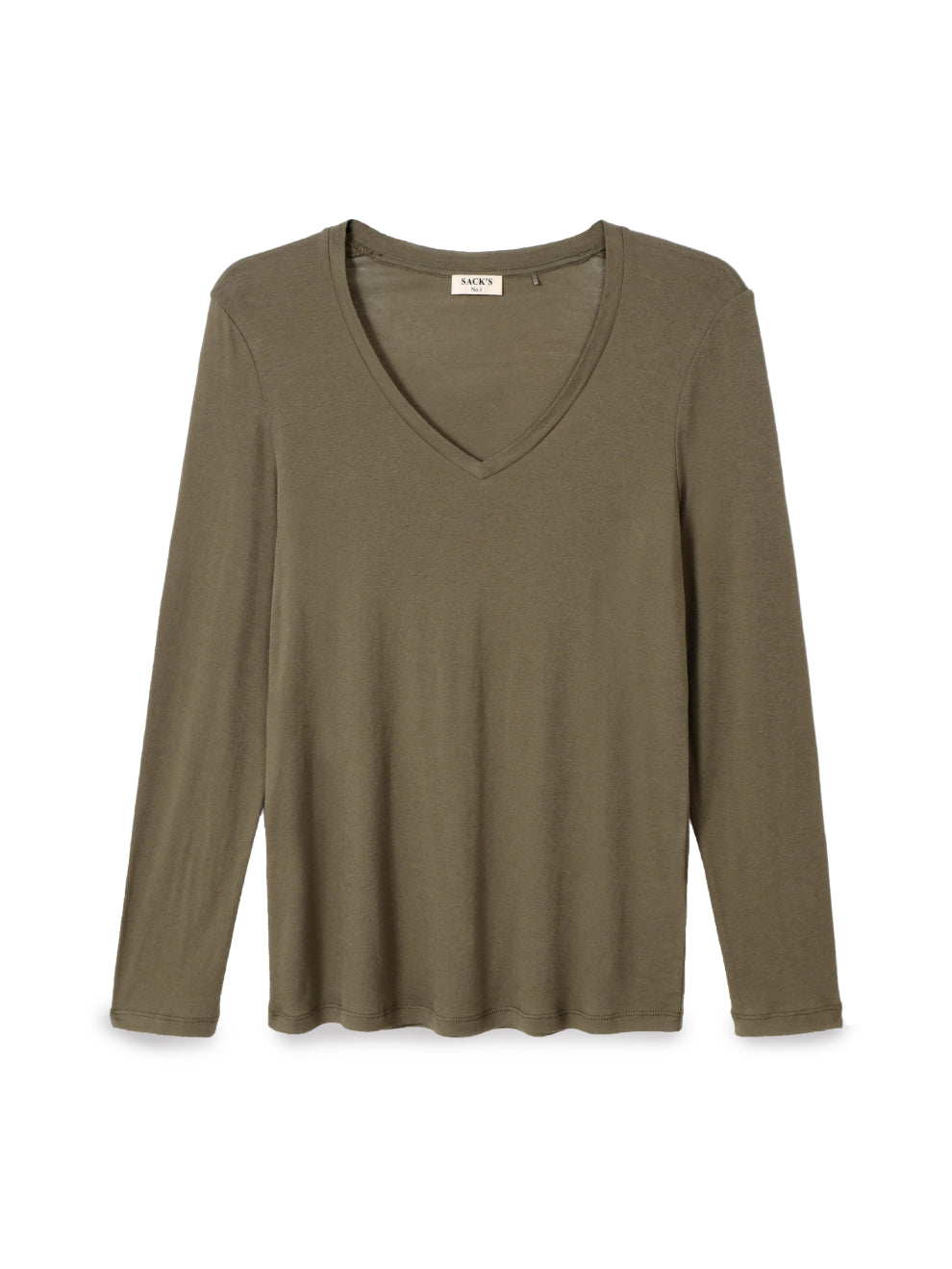 Long sleeve V-neck T-shirt