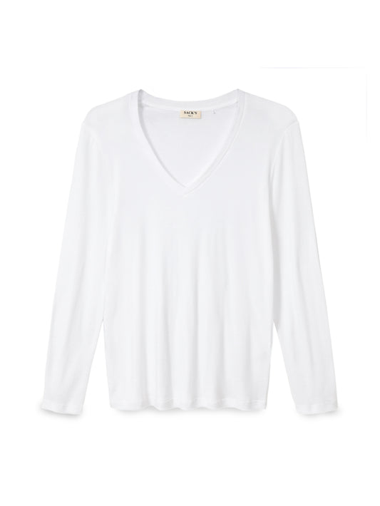 Long sleeve V-neck T-shirt