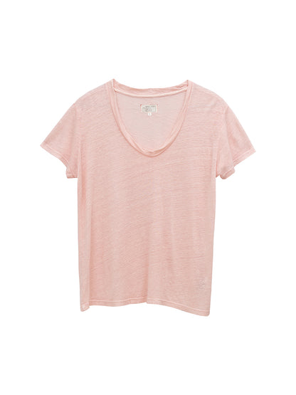 Short Sleeve Deep Round Neck Tee