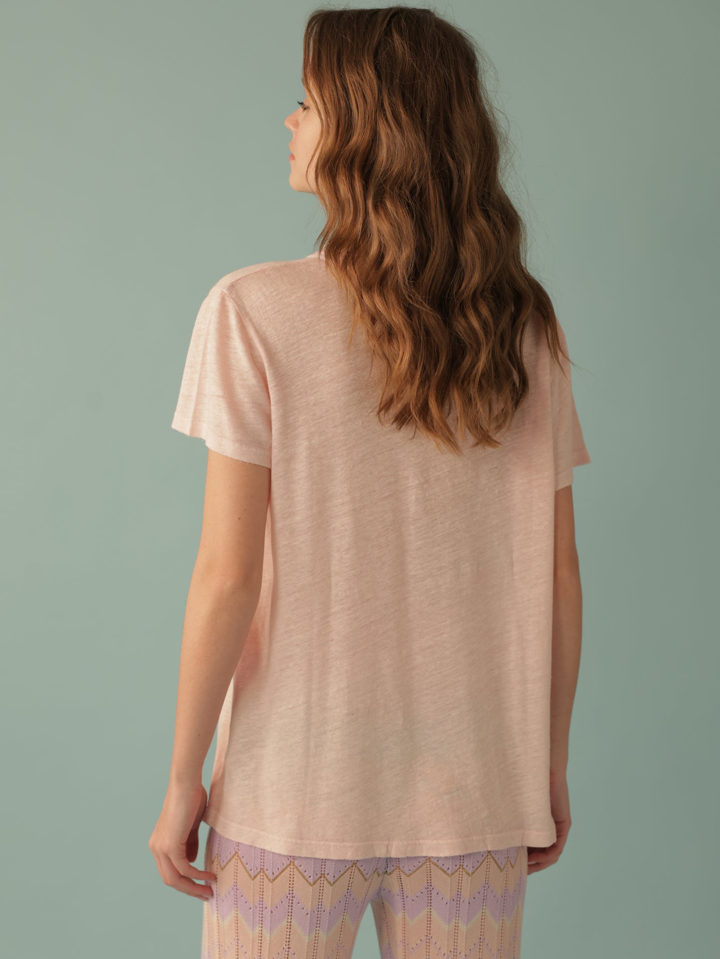 Short Sleeve Deep Round Neck Tee