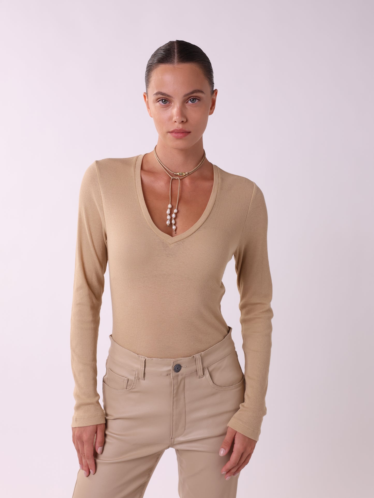 V Neck Long Sleeve