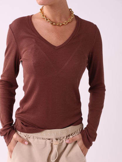 V Neck Long Sleeve