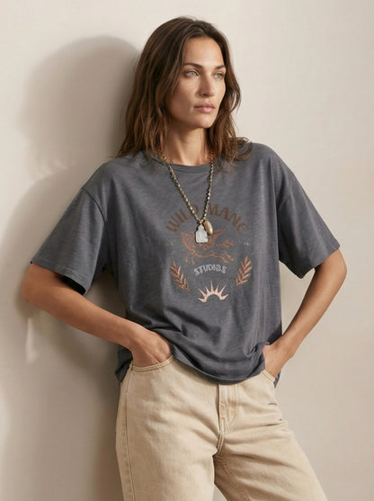 חולצת טי  מודפסת