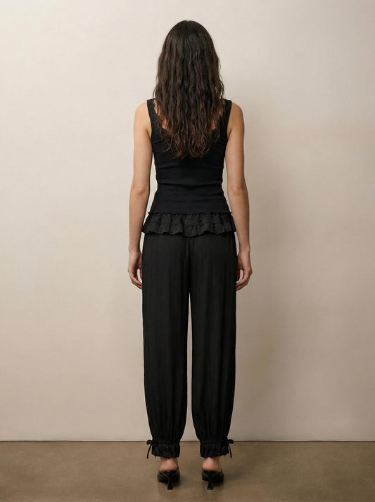 Lace combination tank top