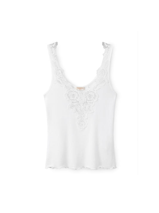 Lace combination tank top