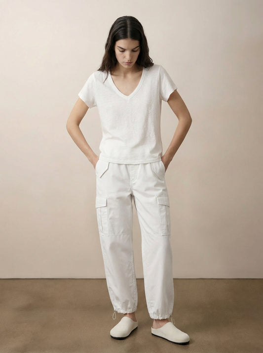 חולצת טי בייסיק צווארון וי