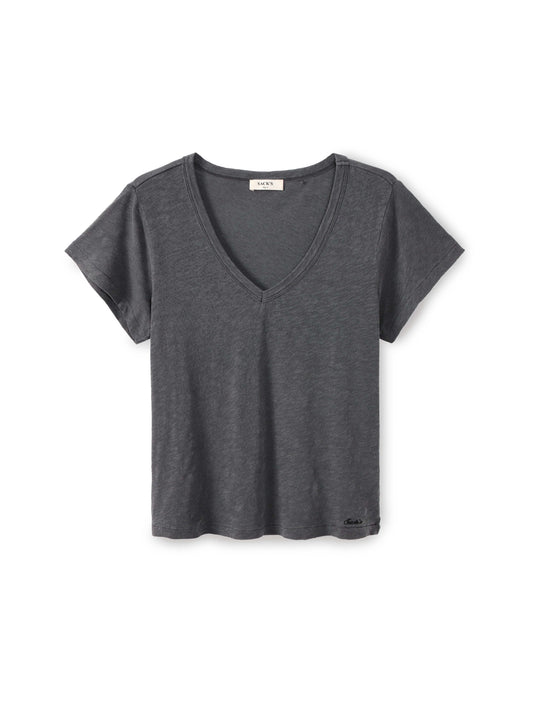 חולצת טי בייסיק צווארון וי