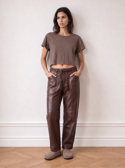 Slub cotton crop top