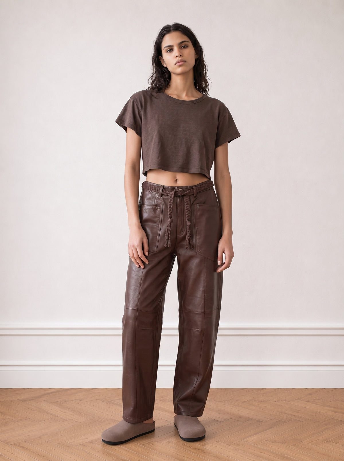 Slub cotton crop top