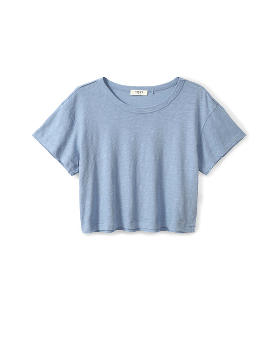 Slub cotton crop top