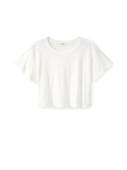 Slub cotton crop top