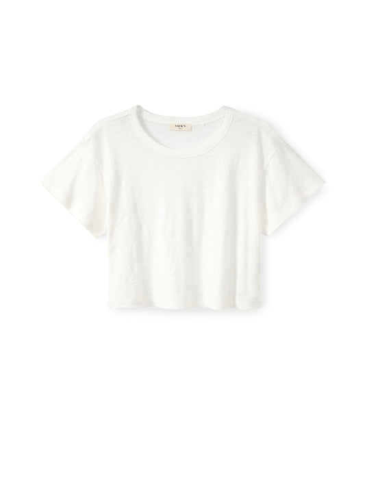 Slub cotton crop top