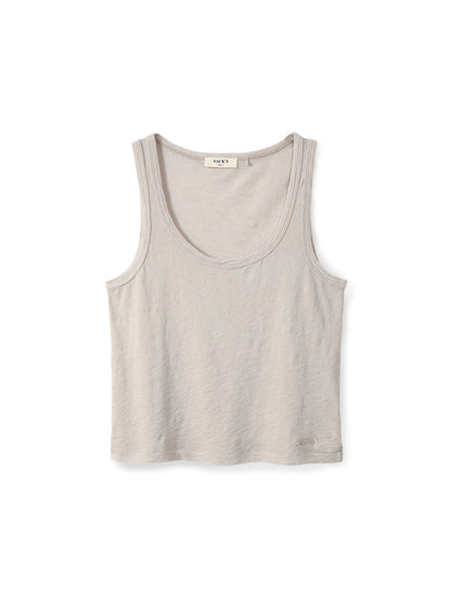 Slub cotton tank top