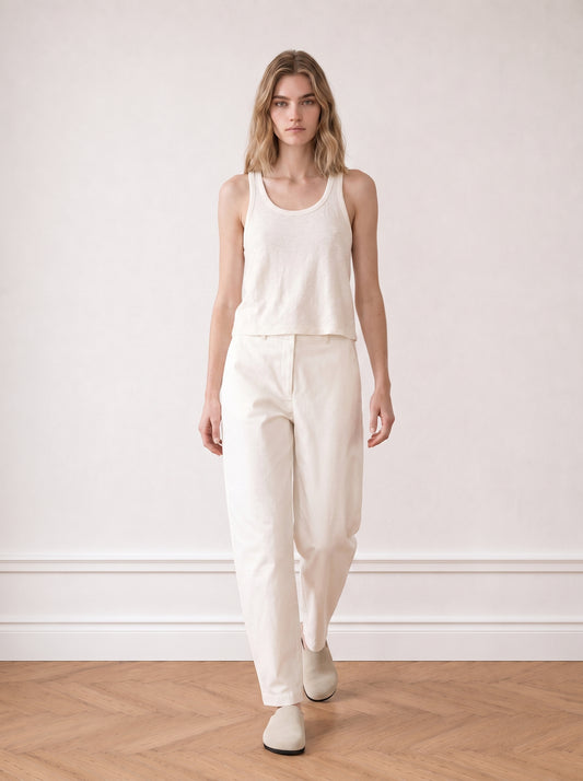 Slub cotton tank top