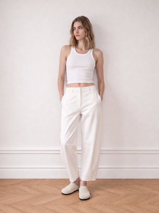 Slub cotton tank top