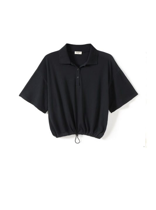 Elastic waist polo shirt
