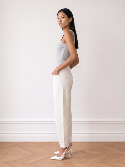Tank top with tulle trim