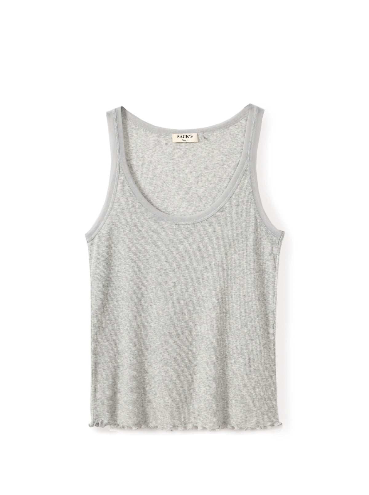 Tank top with tulle trim
