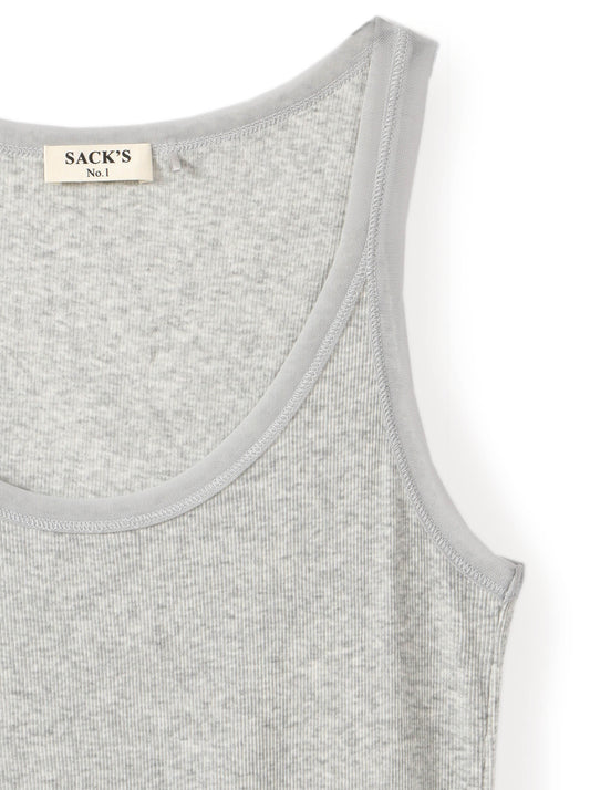 Tank top with tulle trim