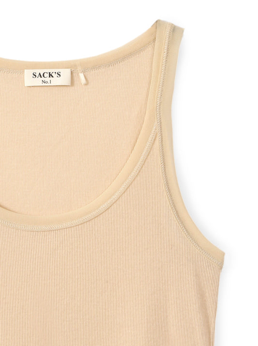 Tank top with tulle trim