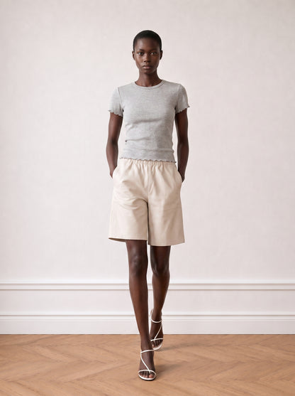 Short-sleeved T-shirt with embellishment