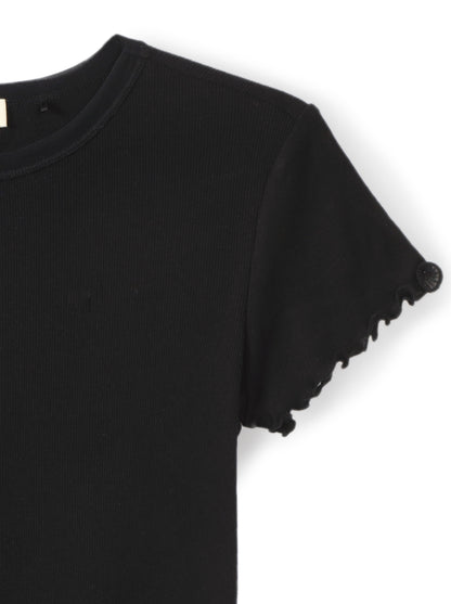 Short-sleeved T-shirt with embellishment