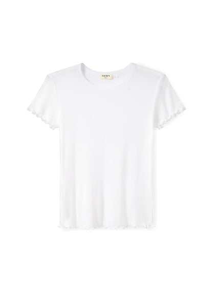 Short-sleeved T-shirt with embellishment