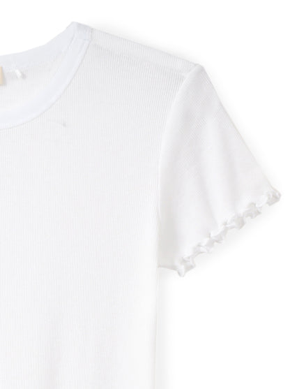 Short-sleeved T-shirt with embellishment