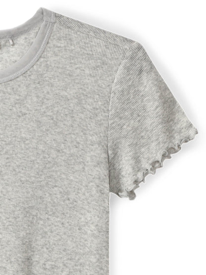 Short-sleeved T-shirt with embellishment