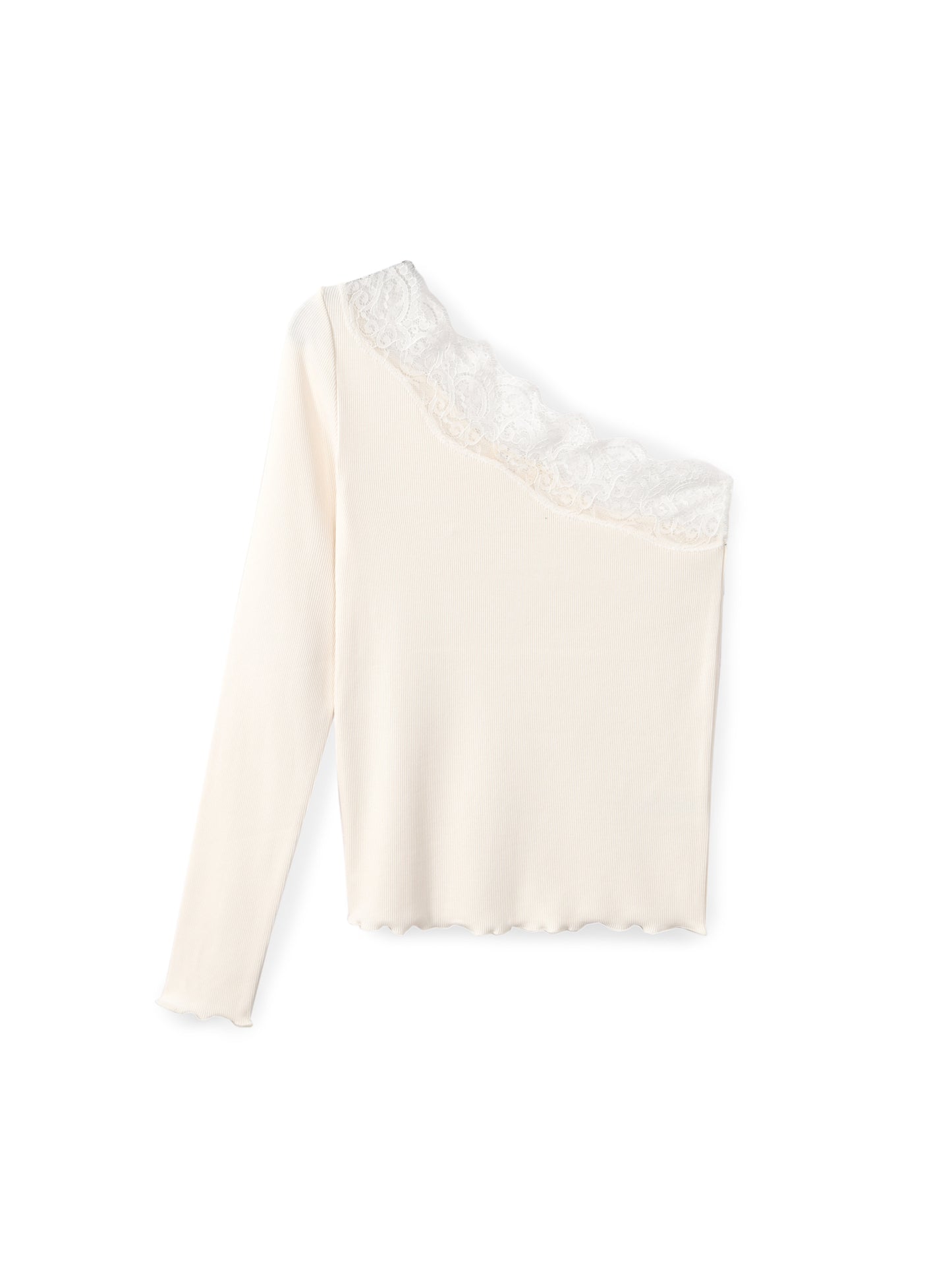 One-sleeve Lace Top