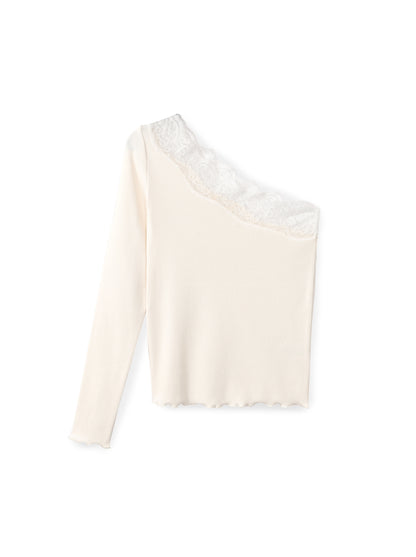 One-sleeve Lace Top
