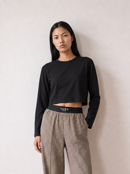 Long-sleeve Crop Top