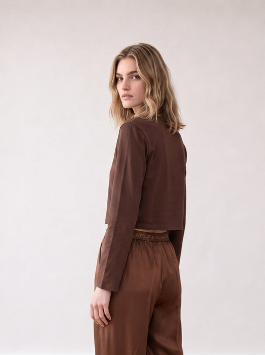 Long-sleeve Crop Top