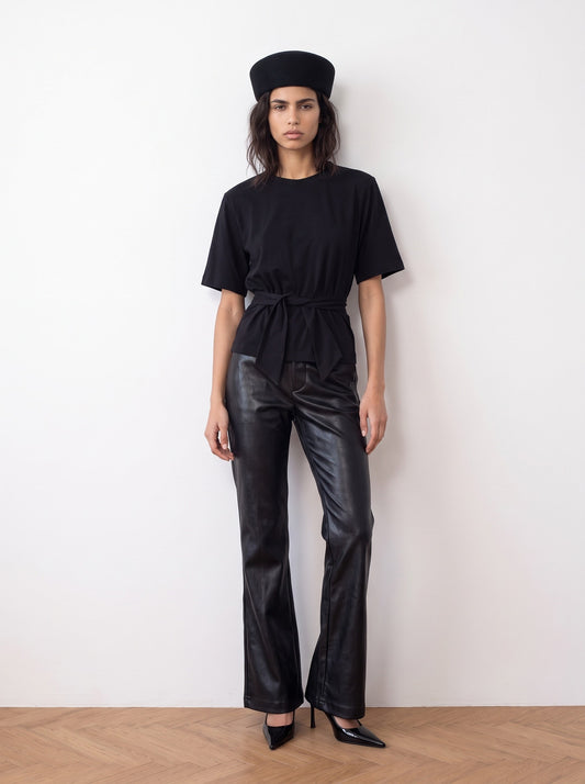Front Tie Top With Cap Sleeves