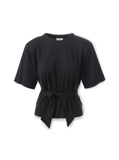 Front Tie Top With Cap Sleeves