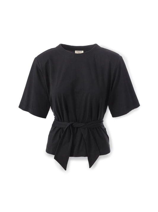 Front Tie Top With Cap Sleeves