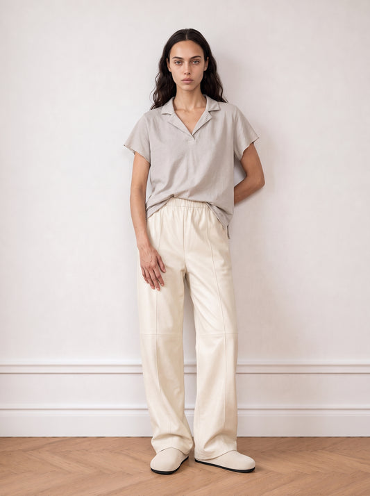 Slub cotton polo shirt