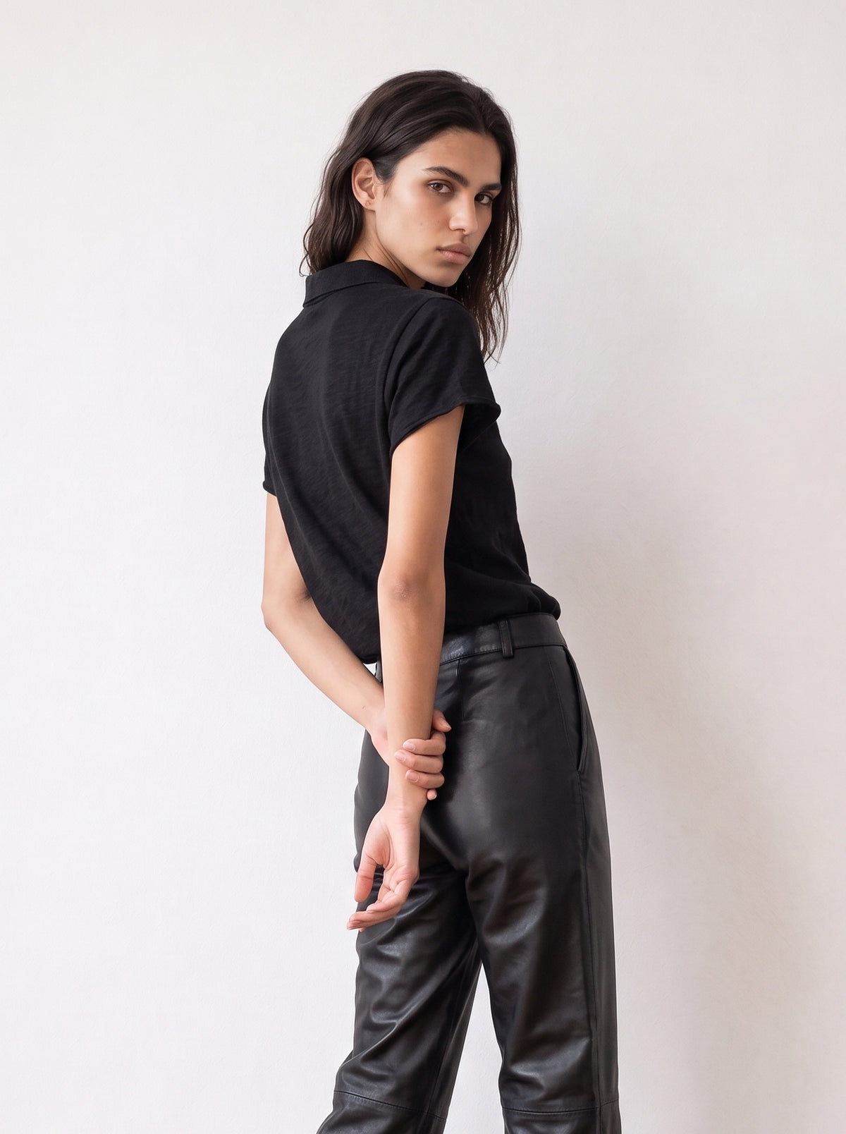 Slub cotton polo shirt