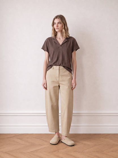 Slub cotton polo shirt