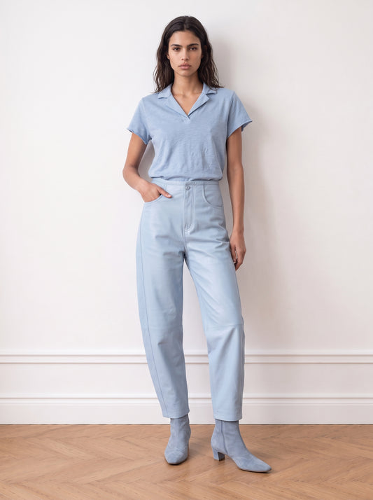 Slub cotton polo shirt