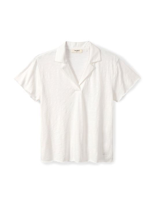 Slub cotton polo shirt