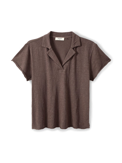 Slub cotton polo shirt