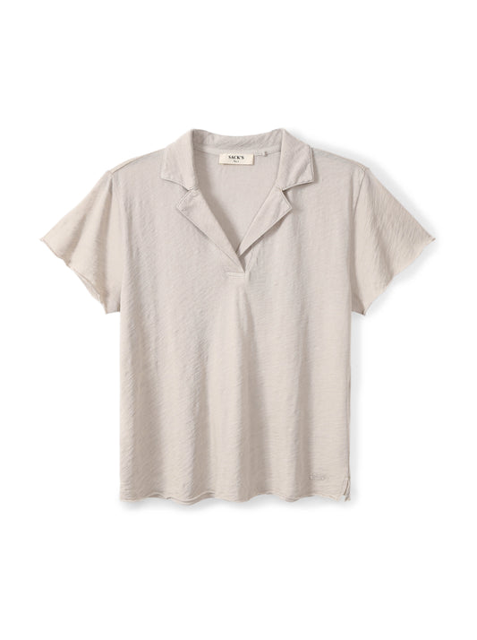Slub cotton polo shirt