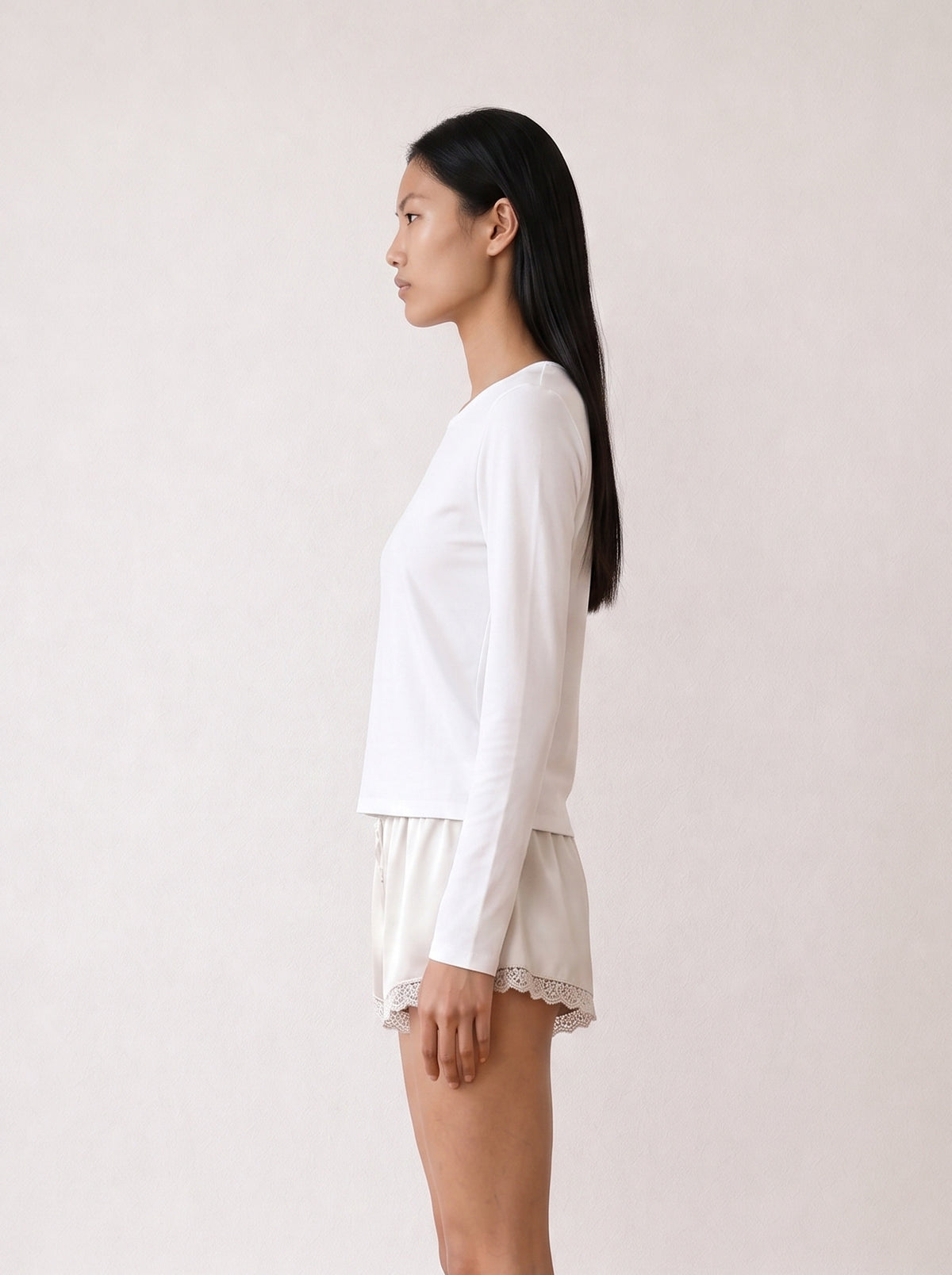 Long-sleeve crew-neck top