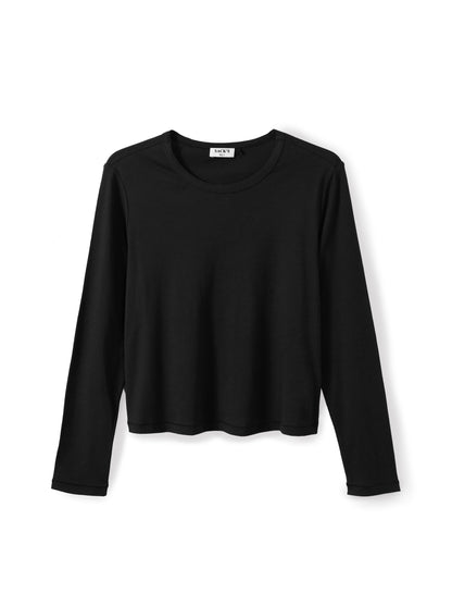 Long-sleeve crew-neck top