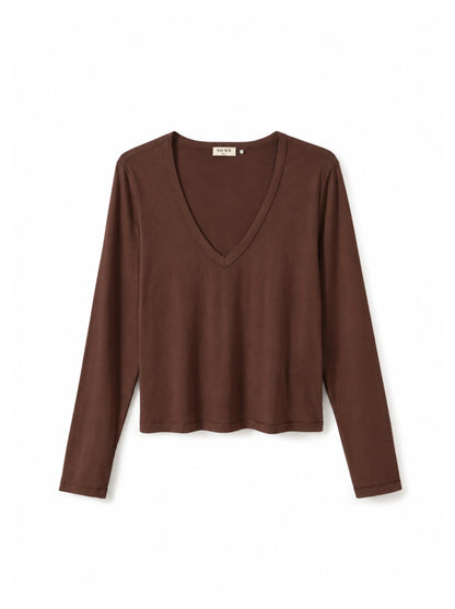 Long sleeve V-neck top