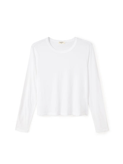 Long-sleeve crew-neck top